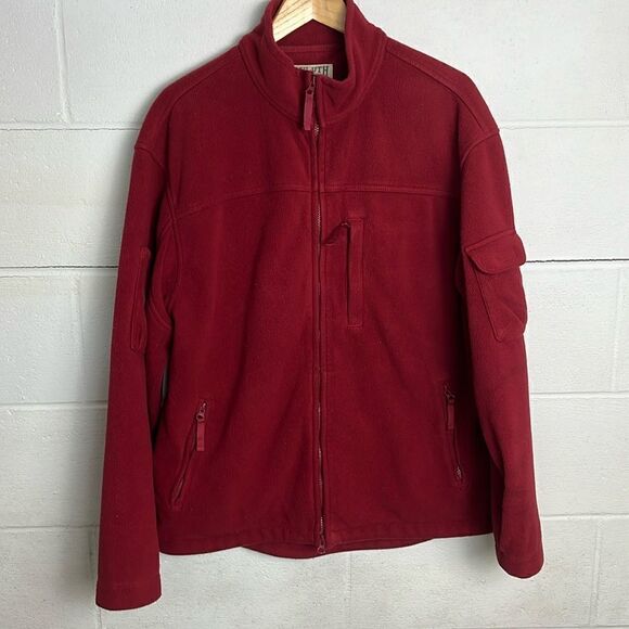 Duluth trading full zip red fleece jacket - Picture 1 of 6
